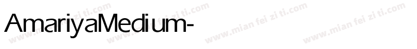 Amariya Medium字体转换